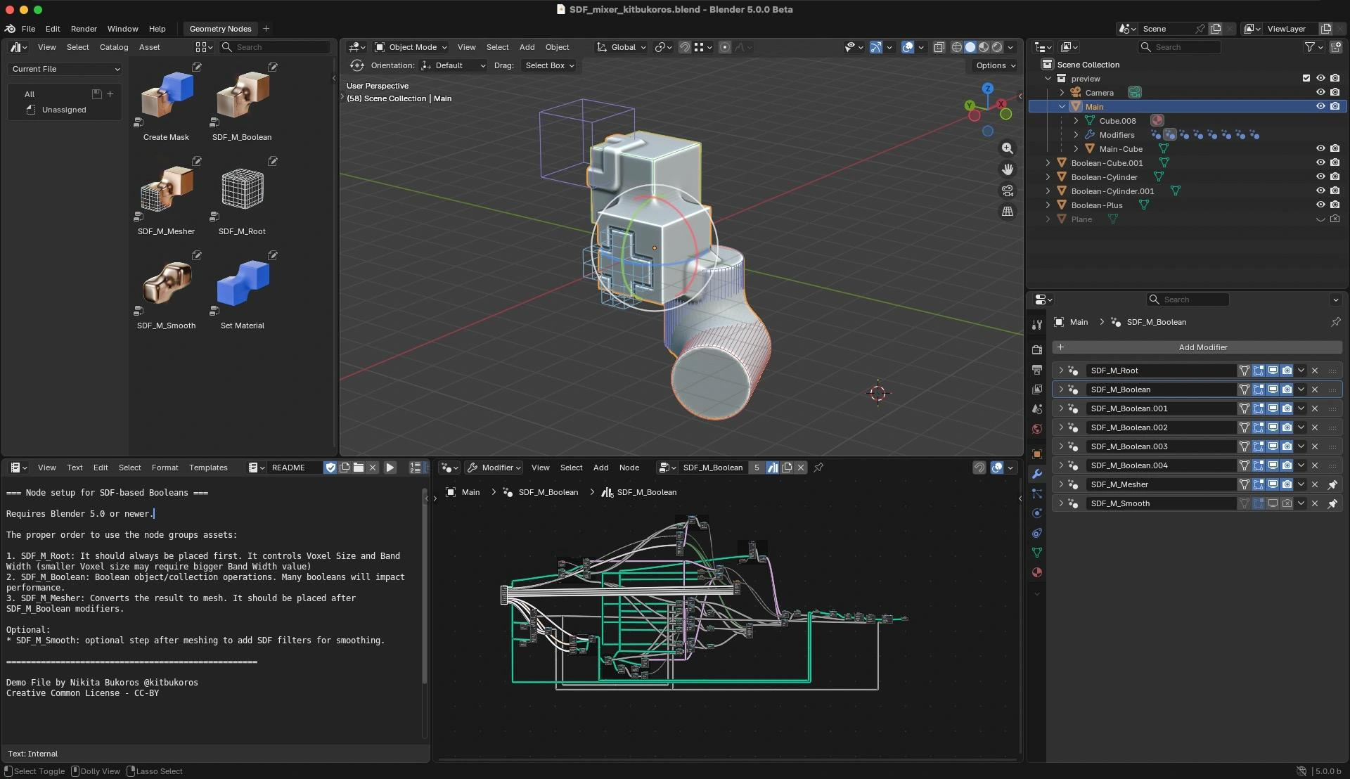 SDF Boolean Mixer